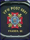 VFW Post jacket full back embroidered logo. 